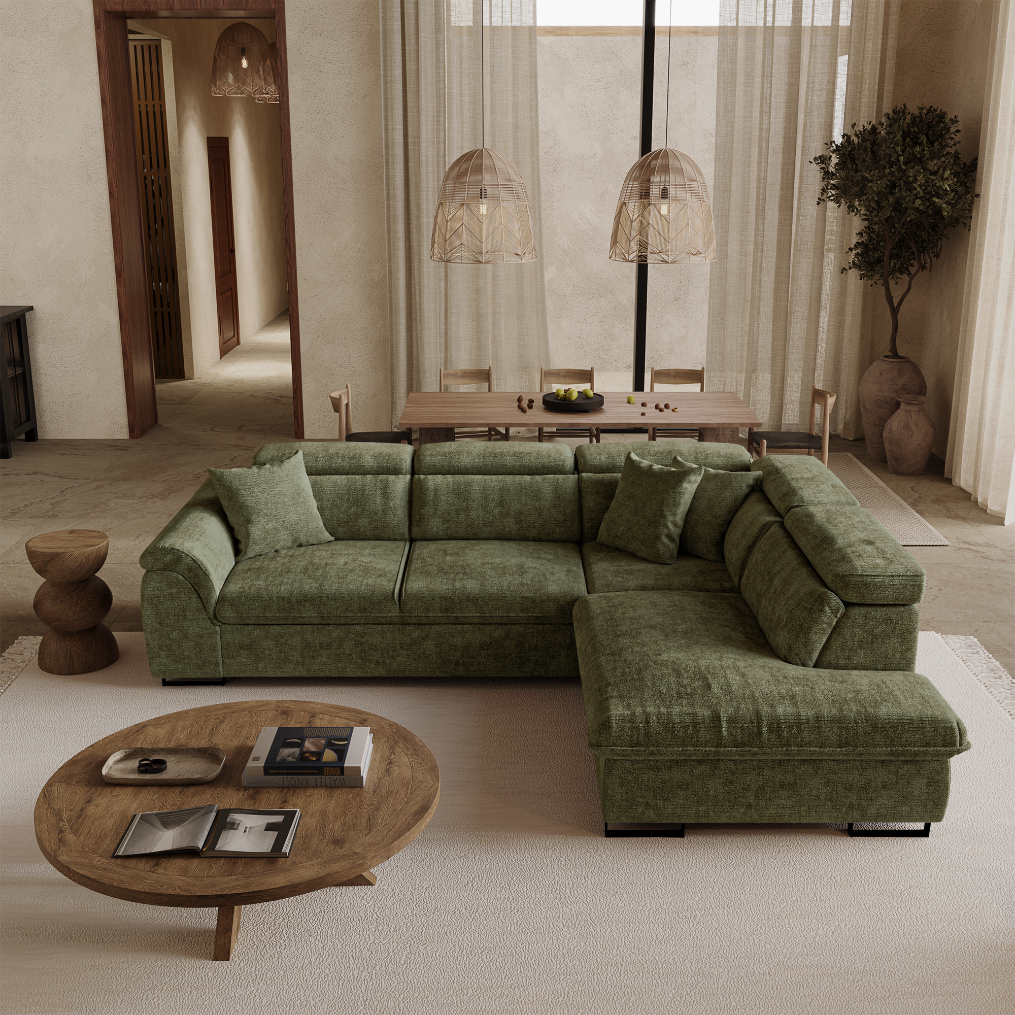 Canapé grand angle ou panoramique pour un salon élégant ?