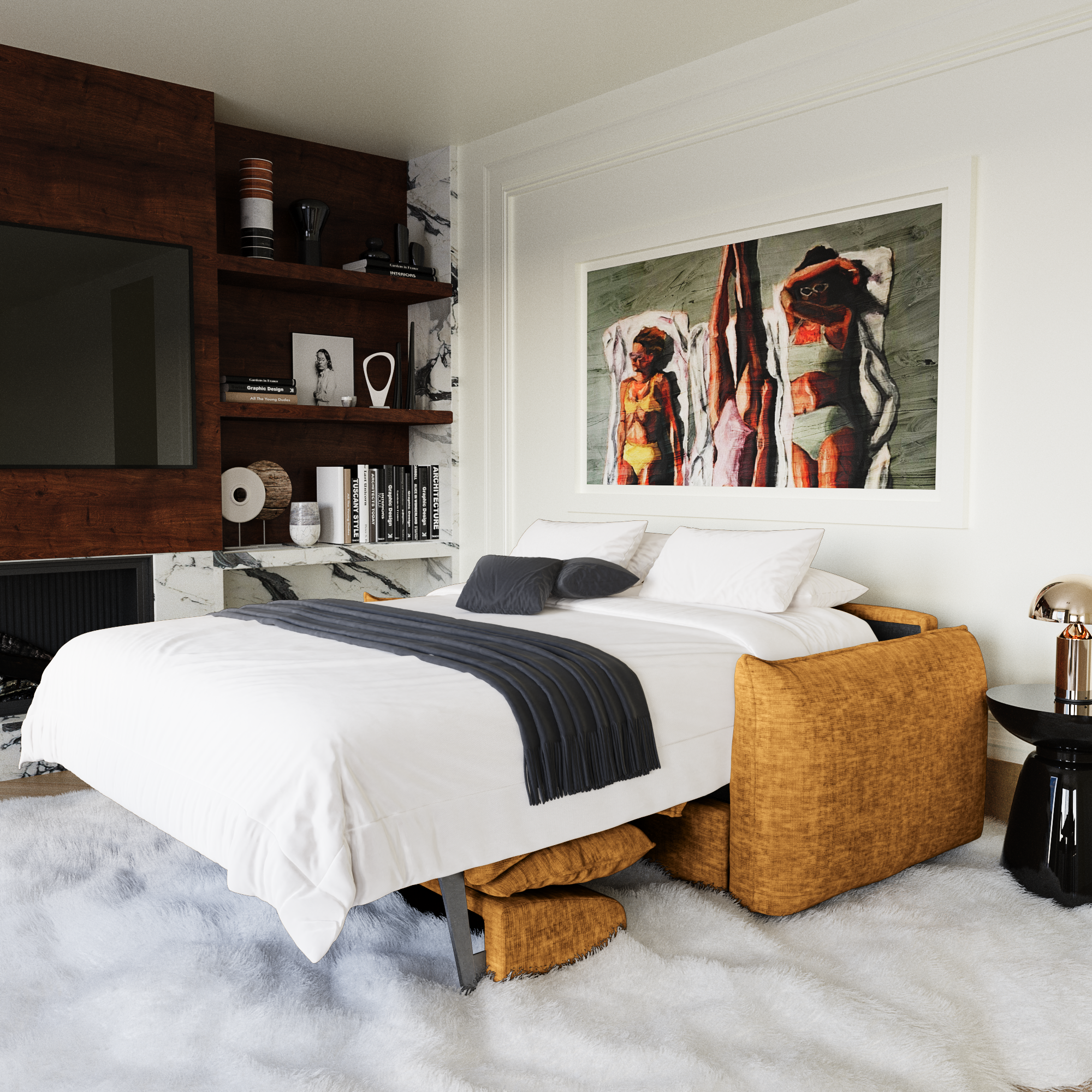 Canapé convertible avec coffre de rangement ou convertible express avec matelas ?