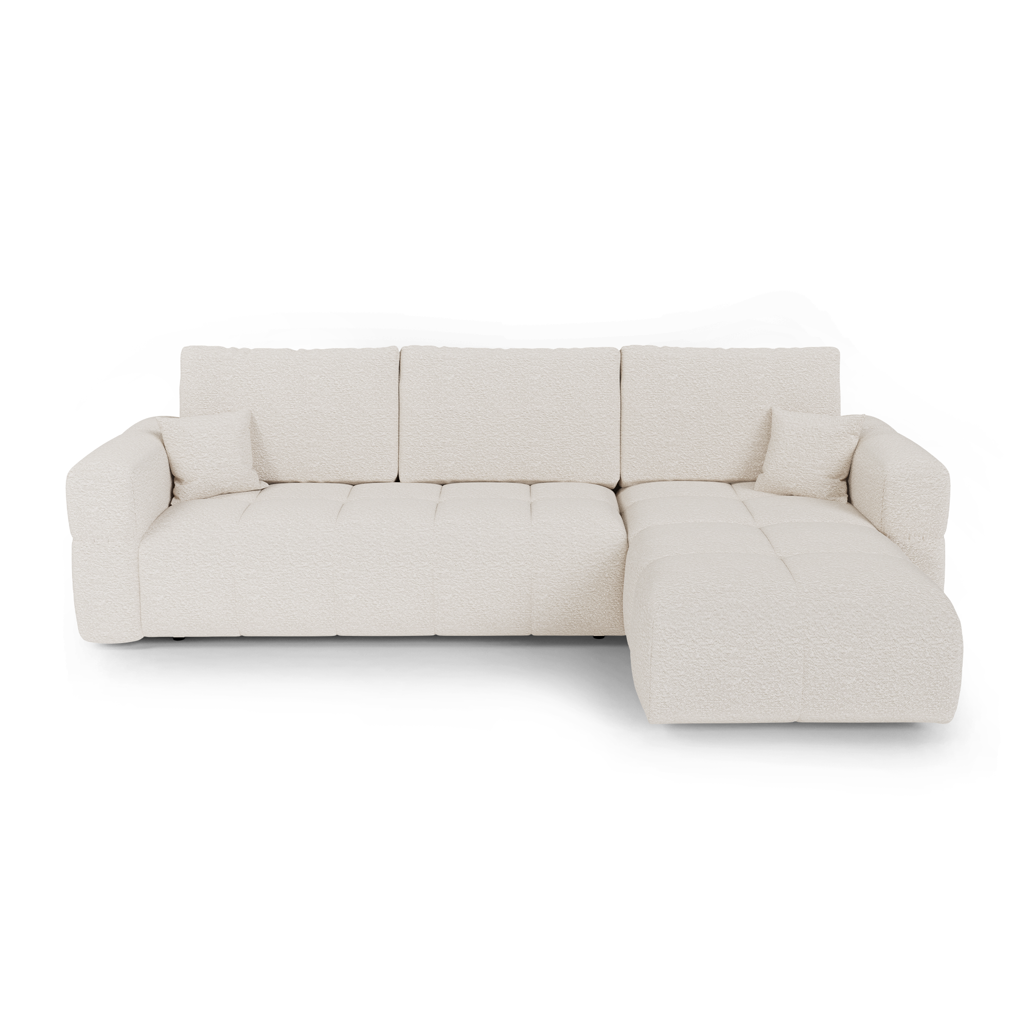 VIBE angle droit convertible avec coffre noyer