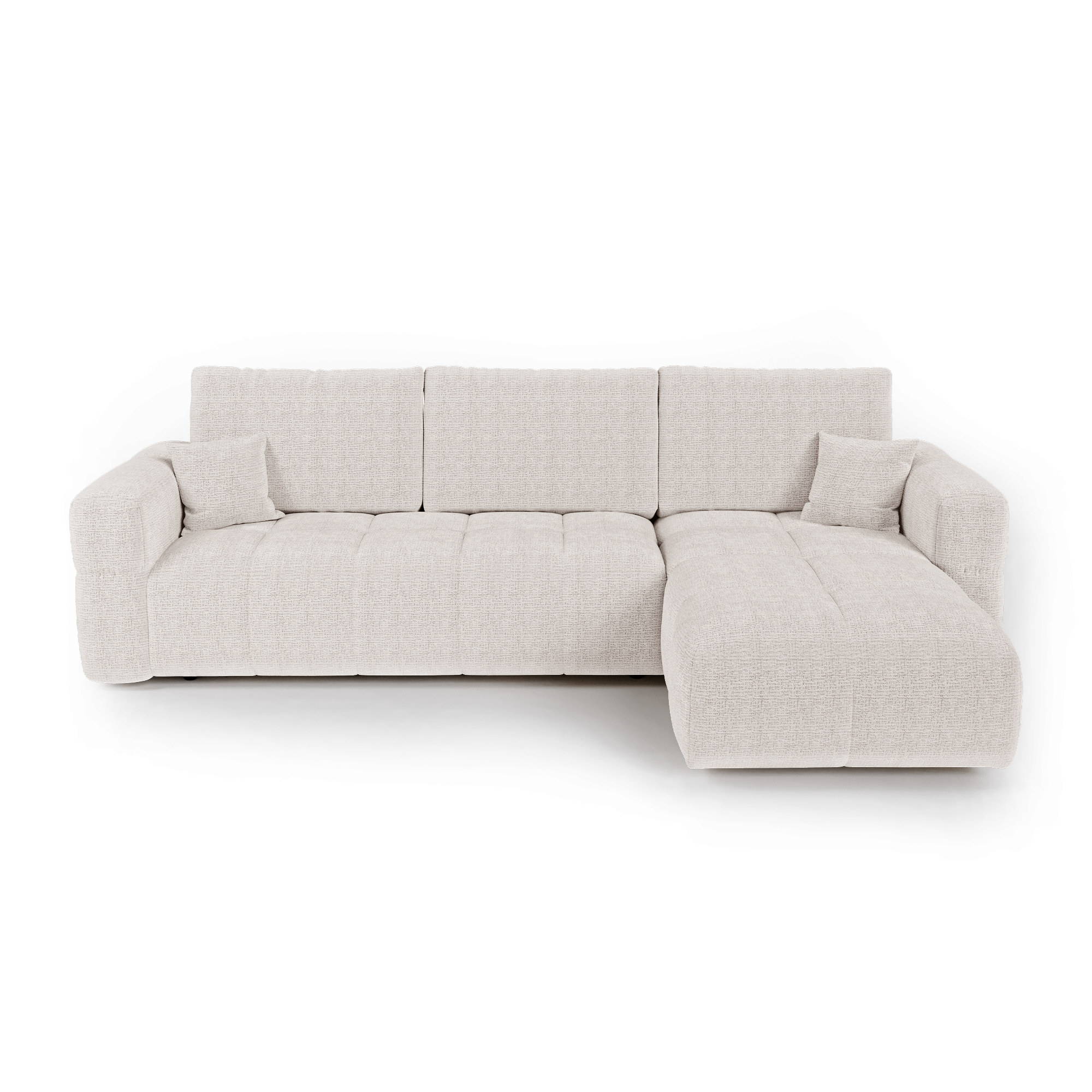 VIBE angle droit convertible avec coffre noyer
