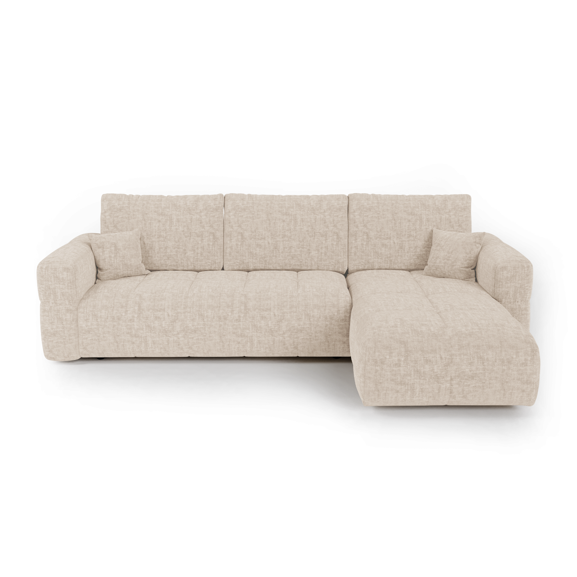 VIBE angle droit convertible avec coffre noyer