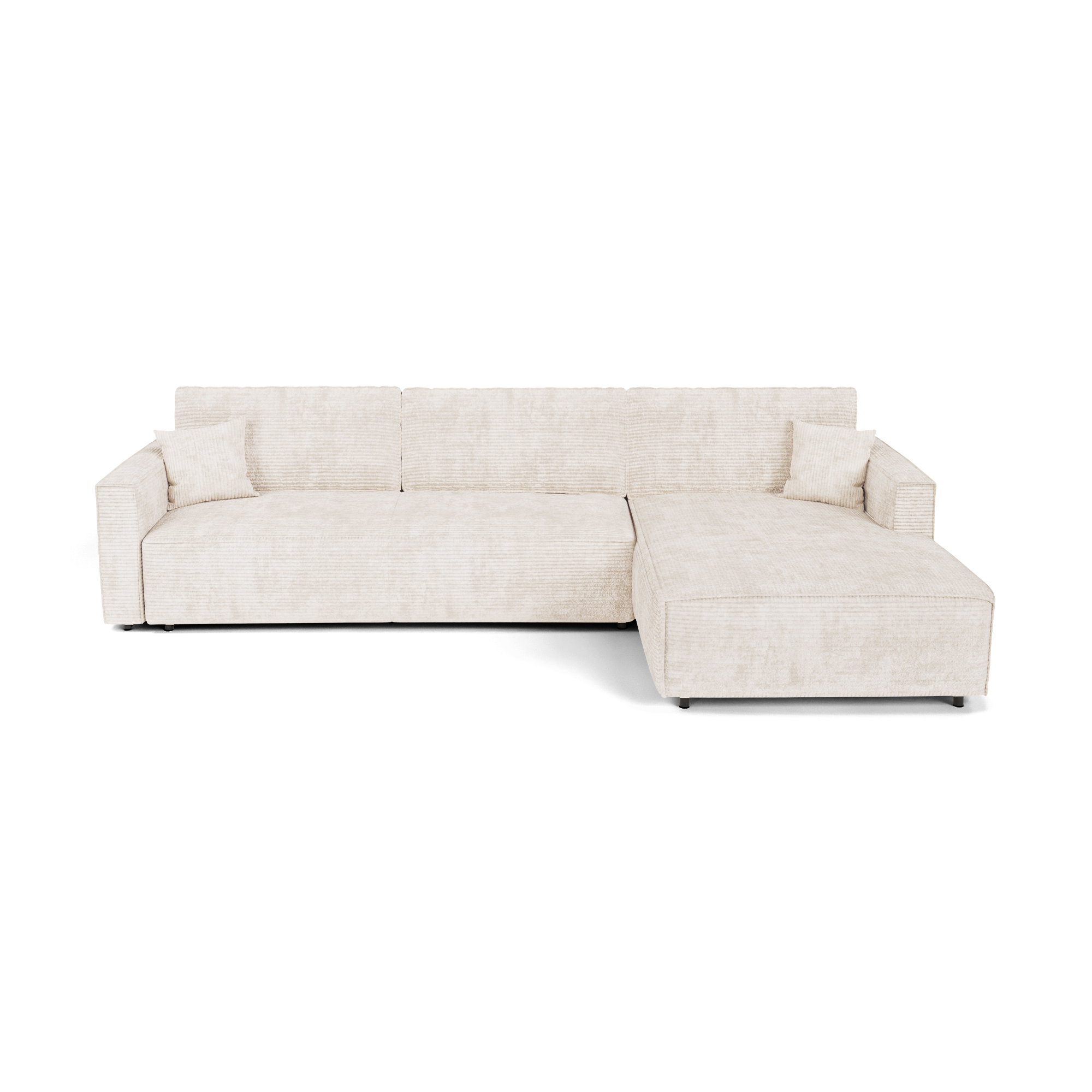 KELY angle droit convertible avec coffre noyer
