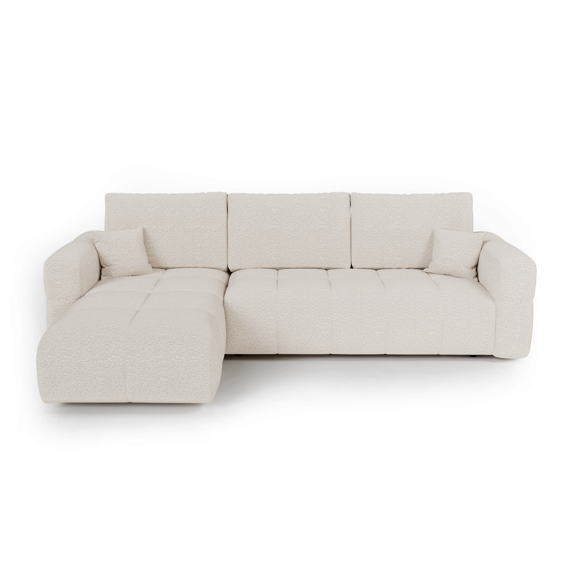 VIBE angle gauche convertible avec coffre noyer