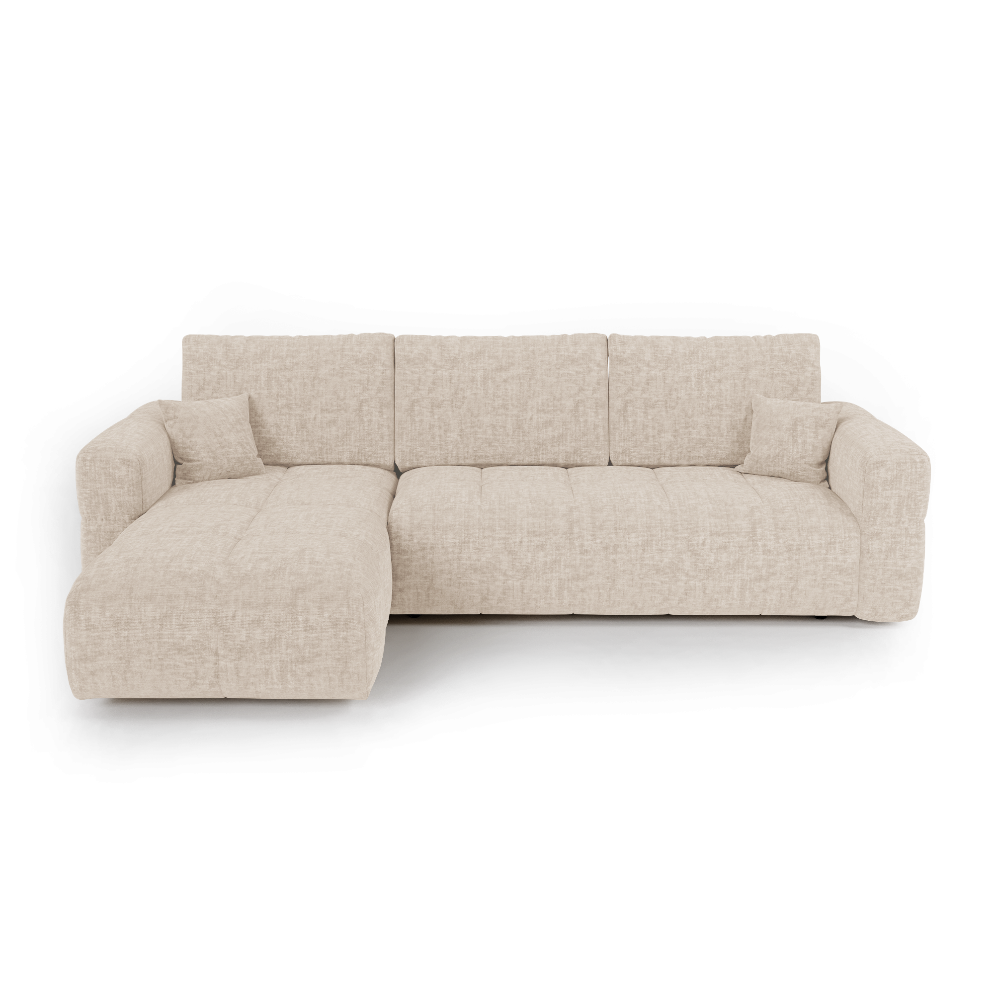 VIBE angle gauche convertible avec coffre noyer