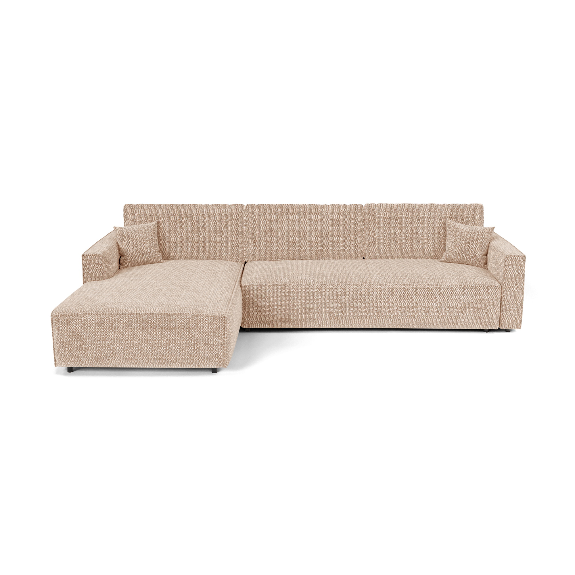 KELY angle gauche convertible avec coffre noyer