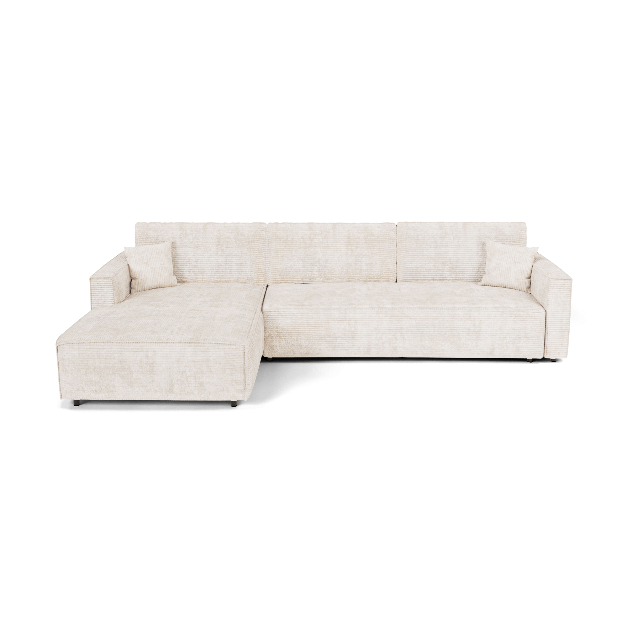 KELY angle gauche convertible avec coffre noyer