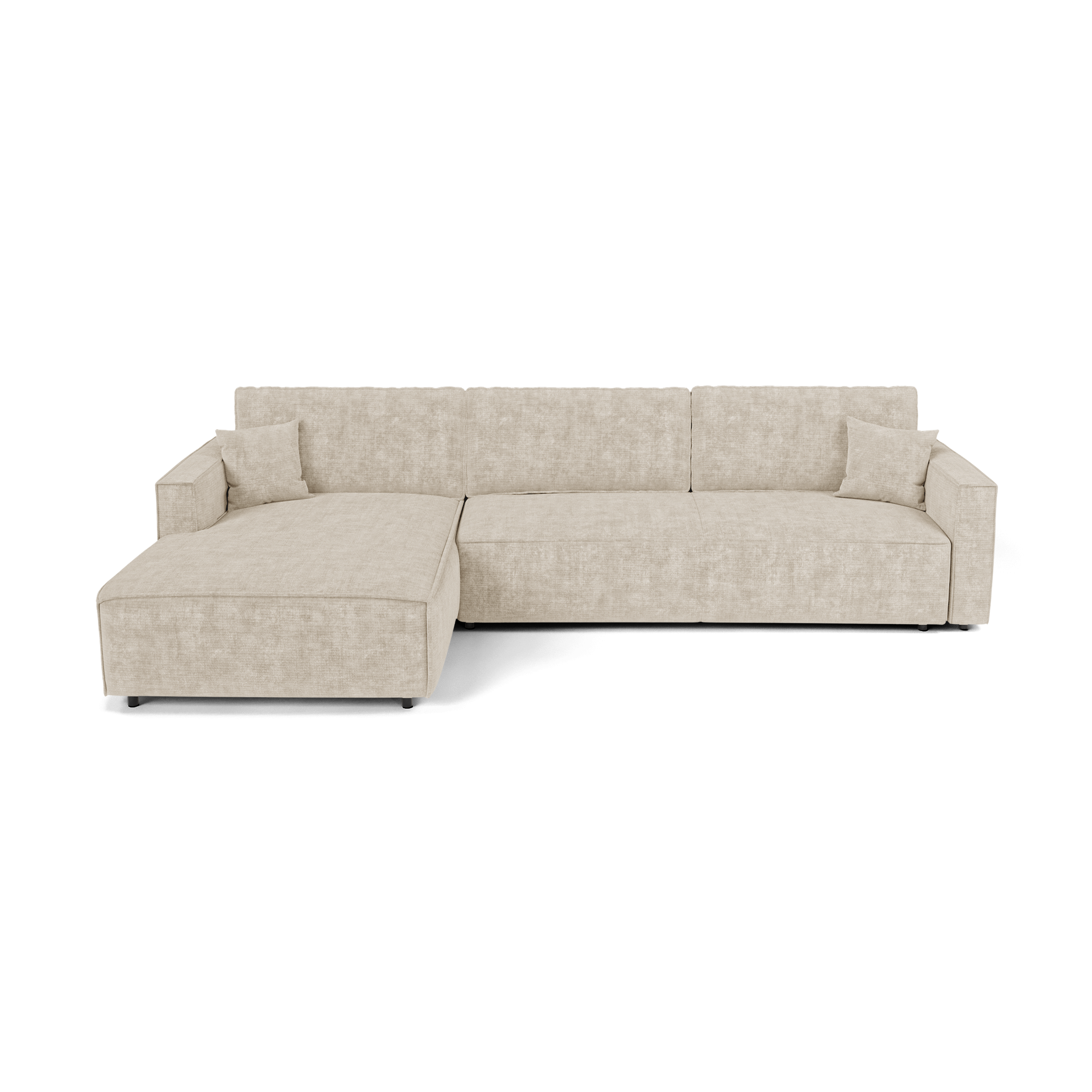 KELY angle gauche convertible avec coffre noyer