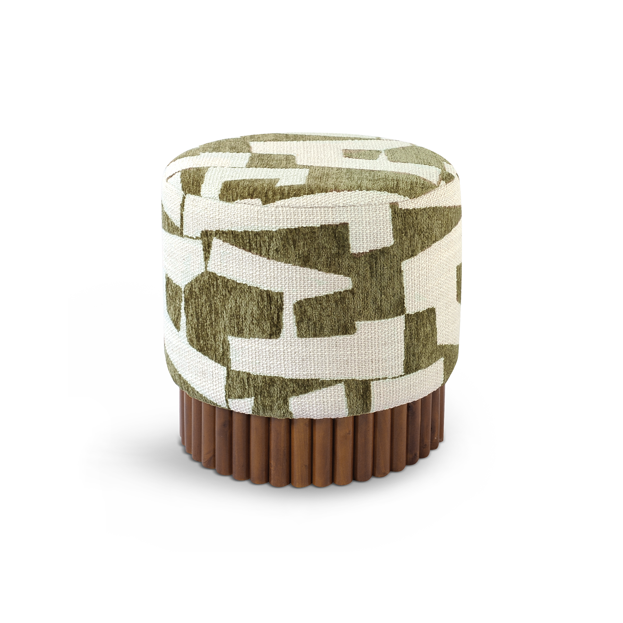 Pouf ASH tissu texturé à motifs